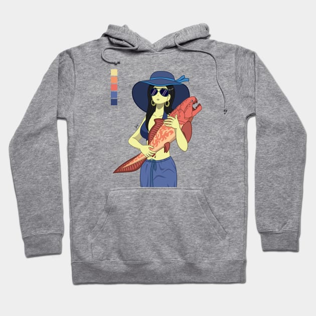 Adored Catch Hoodie by Munchbud Ink